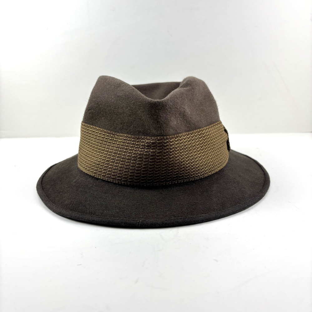 Champ Fedora Hat Mens Brown Vintage Feel the Felt Shonfields‎ Muncie Indiana